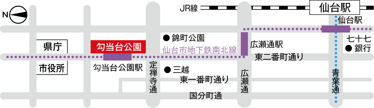 JR仙台駅からのアクセス イメージ